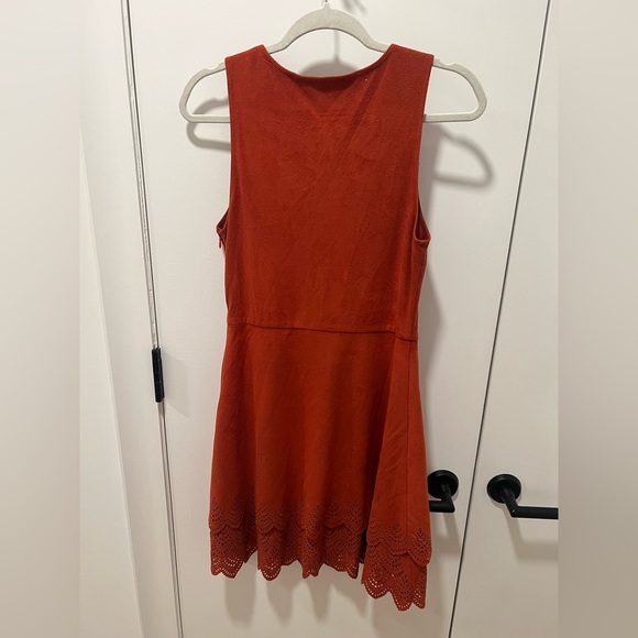 Orange Velvet Dress - Picture 3 of 4